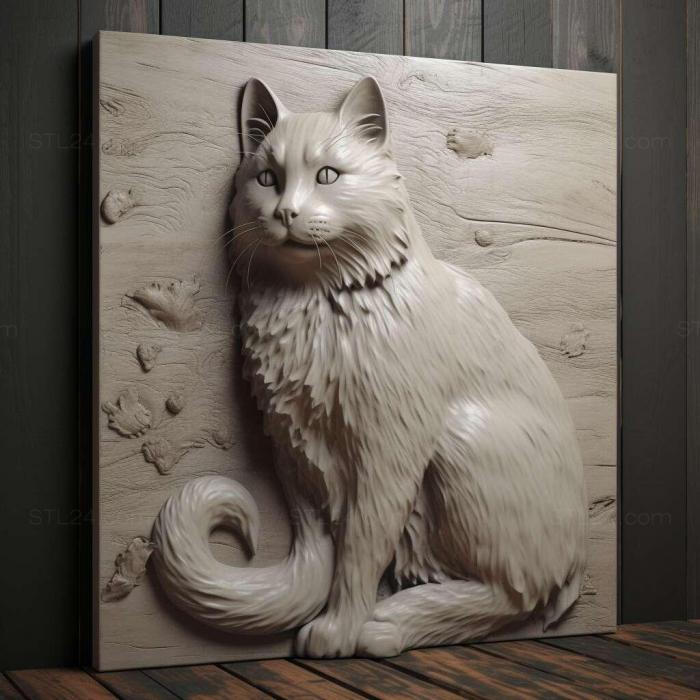 Nature and animals (st Nebelung cat 2, NATURE_5522) 3D models for cnc